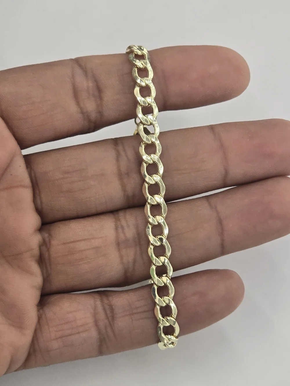 10k Real Gold Cuban Bracelet 6.2mm 8 Inches